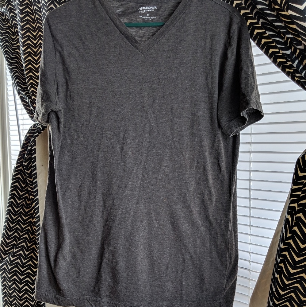 Grey V Neck Tee